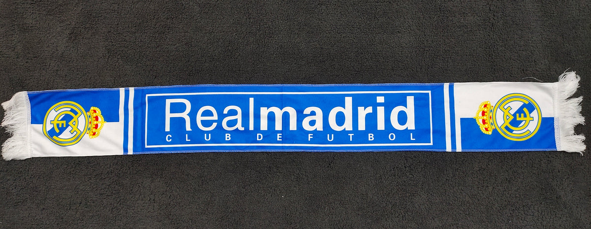 【vintage Real Madrid football scarf】 Vintage Official Real Madrid Football Scarf By Kelme Pride