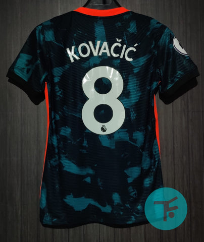 Printed: Kovacic-8 Chelsea Third T-shirt 21/22, Authentic Quality with EPL Badge