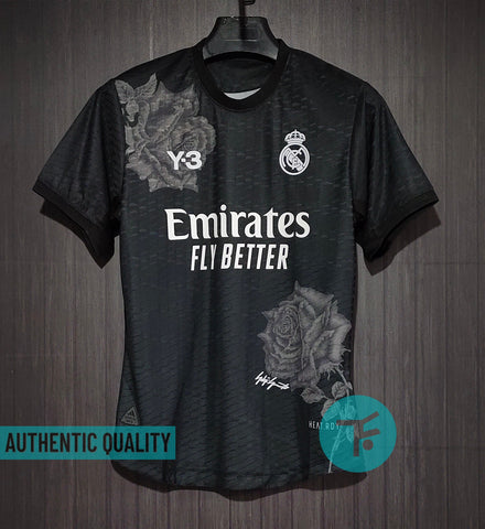 Real Madrid Y3 Black T-shirt 23/24, Authentic Quality