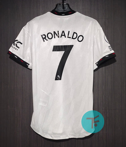Printed: Ronaldo-7 Manchester United Away T-shirt 21/22, Authentic Quality with EPL Badge