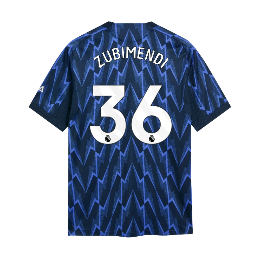 Zubimendi 36 x Arsenal Away T-shirt 25/26, Authentic Quality in