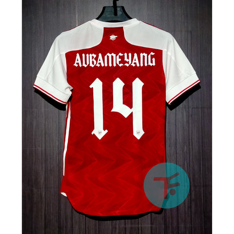 Printed: Aubameyang-14  Arsenal Home T-shirt 20/21, Authentic Quality