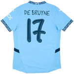 De Bruyne 17 x Manchester City Home T-shirt 24/25, Authentic Quality