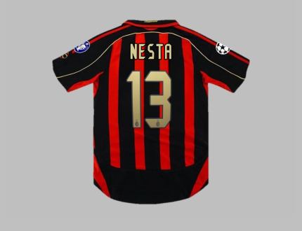 Nesta 13 x AC Milan Full Hand 2006/07 Home Classic Retro