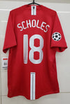 Manchester United 2007/09 Classic Home Final Winning Retro with Scholes 18 print