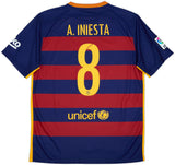 A. Iniesta 8 x Barcelona Home 2015/16 Classic Retro