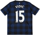 Vidic 15 x Manchester United 2013/14 Classic Away Retro