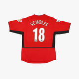 Scholes 18 x Manchester United 2002/04 Classic Home Retro