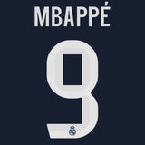 Mbappe 9 x Real Madrid Away T-shirt 25/26, Showroom Quality
