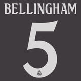 Bellingham 5 x Real Madrid Third T-shirt 24/25, Showroom Quality