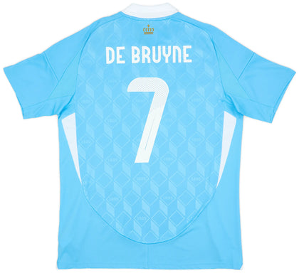 De Bruyne 7 x Belgium Away 2024 Euro T-shirt, Authentic Quality