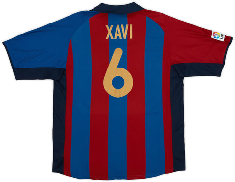 Xavi 6 x Barcelona Home 2001/02 Classic Retro