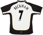Beckham 7 x Manchester United 2001/02 Classic Away Retro - Reversible