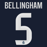 Bellingham 5 x Real Madrid Away T-shirt 25/26, Authentic Quality