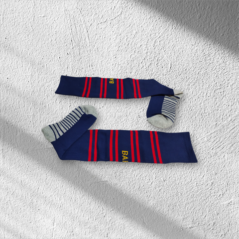Barcelona Fc Knee High Football Socks - Dark Blue