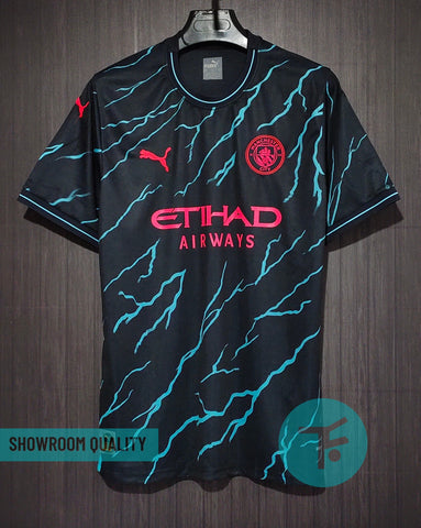 Manchester City Third T-shirt 23/24, Showroom Quality in EPL Font