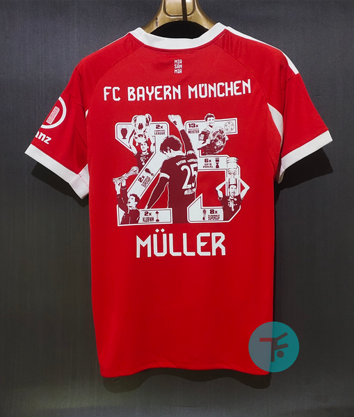 Muller 25 x Bayern Munich Home T-shirt 25/26, Authentic Quality