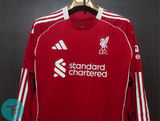 Full Hand : Liverpool Home T-shirt 25/26, Authentic Quality in EPL Font