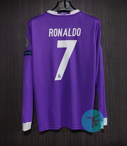 Ronaldo 7 x Real Madrid 2016/17 Classic Away Retro in Full sleeves