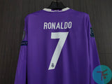 Ronaldo 7 x Real Madrid 2016/17 Classic Away Retro in Full sleeves