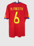 A. Iniesta 6 x Spain 2010 Home World Cup Retro