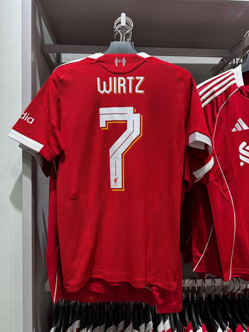 Wirtz 7 x Liverpool Home T-shirt 25/26, Authentic Quality