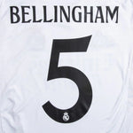 Bellingham 5 x Real Madrid Home T-shirt 24/25, Authentic Quality