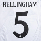 Bellingham 5 x Real Madrid Home T-shirt 24/25, Authentic Quality