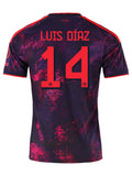 Luis Diaz 14 x Bayern Munich Third T-shirt 26/27, Authentic Quality