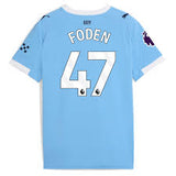 Foden 47 x Manchester City Home T-shirt 25/26, Authentic Quality