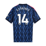 Gyokeres 14 x Arsenal Away T-shirt 25/26, Authentic Quality in EPL Font