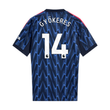 Gyokeres 14 x Arsenal Away T-shirt 25/26, Authentic Quality in EPL Font