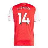 Gyokeres 14 x Arsenal Home T-shirt 25/26, Authentic Quality in EPL Font