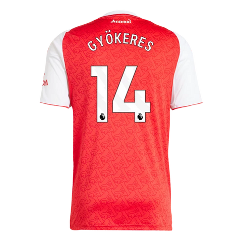 Gyokeres 14 x Arsenal Home T-shirt 25/26, Authentic Quality in EPL Font