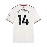 Gyokeres 14 x Arsenal Third T-shirt 25/26, Showroom Quality in EPL Font