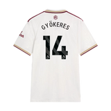Gyokeres 14 x Arsenal Third T-shirt 25/26, Showroom Quality in EPL Font