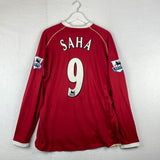 Saha 9 x Manchester United 2006-07 Classic Home Retro in Full sleeves