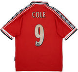 Cole 9 x Manchester United 1998/99 Classic Home Retro