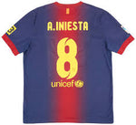 Iniesta 8 x Barcelona Home 2012/13 Classic Retro
