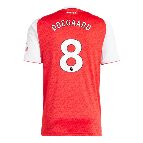 Odegaard 8 x Arsenal Home T-shirt 25/26, Authentic Quality in EPL Font
