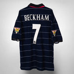 Beckham 7 x Manchester United 1999/00 Classic Away Retro
