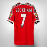 Beckham 7 x Manchester United 1998/99 Classic Home Retro