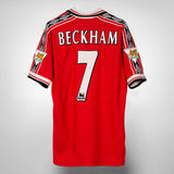 Beckham 7 x Manchester United 1998/99 Classic Home Retro