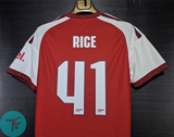 Rice 41 x Arsenal Home T-shirt 26/27, Authentic Quality