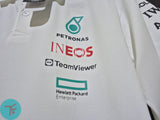 Mercedes AMG Petronas F1 2025 Team Polo - White