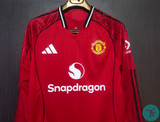 FULL HAND : Manchester United Home T-shirt 25/26, Authentic Quality with EPL Font