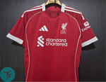 Liverpool Home T-shirt 25/26, Authentic Quality in EPL Font