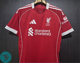 Liverpool Home T-shirt 25/26, Authentic Quality in EPL Font