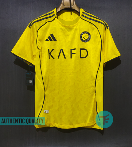Al Nassr Home T-shirt 2025, Authentic Quality