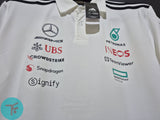 Mercedes AMG Petronas F1 2025 Team Polo - White